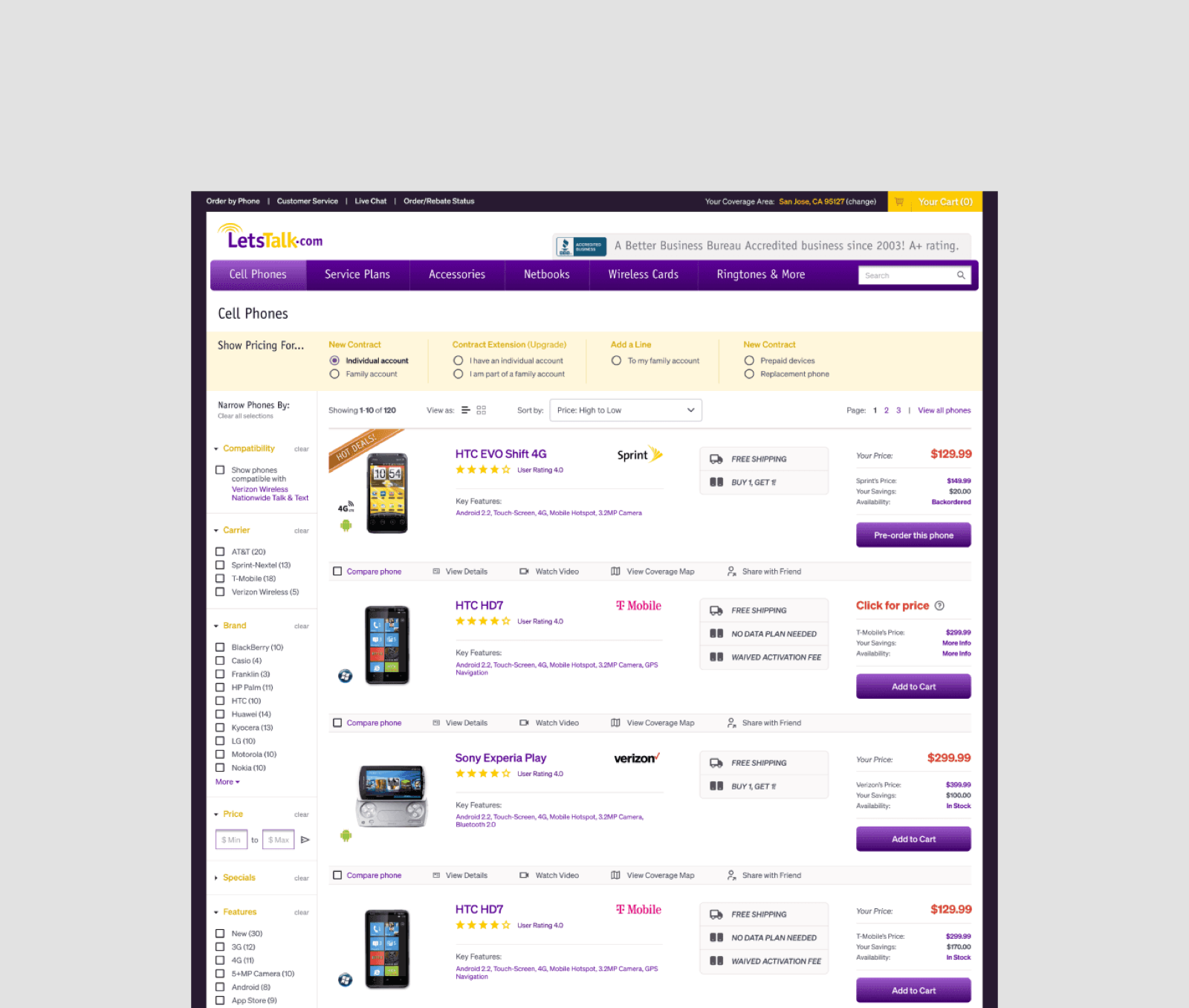 The redesigned shopping page — valid combinations only, the compatibility handled out of sight.